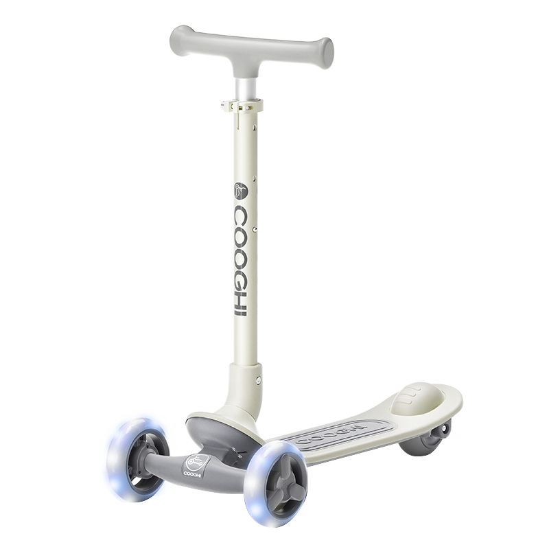酷骑(COOGHI)Q1儿童滑板车3到6岁男孩女大童可折叠踏板滑滑车溜溜车滑轮车/辆 酷骑Q1发光款（苍穹灰）
