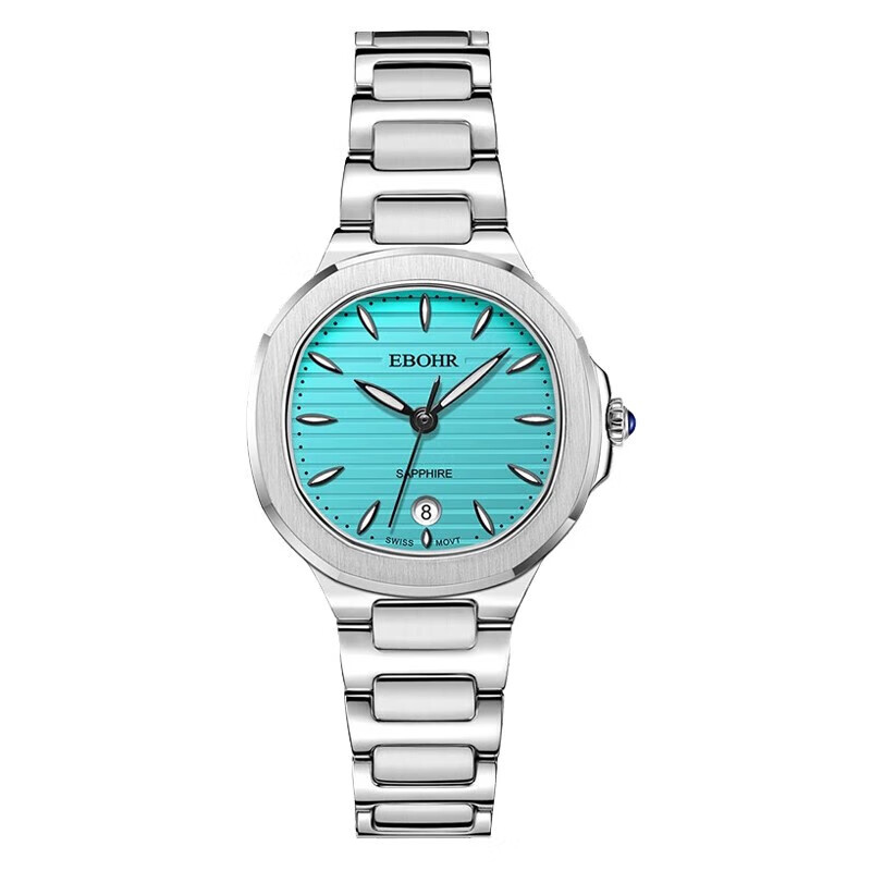 依波(EBOHR) 卡纳系列 石英手表休闲百搭马卡龙蓝女表22021328（单位1块） 蓝色