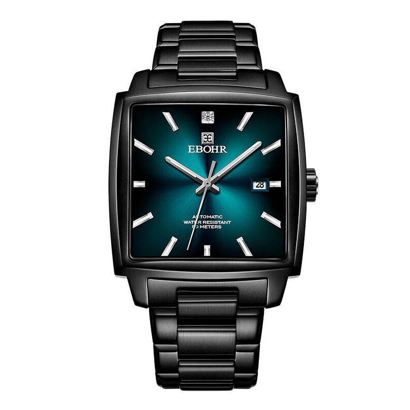 依波(EBOHR) 大师系列 机械手表时尚个性极光绿盘男表23018718（赠表带）（单位1块） 绿色