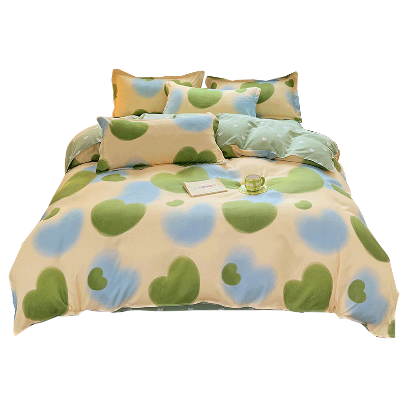 罗曼罗兰芦荟棉四件套 绿色心情200*230cm（单位：套） 绿色