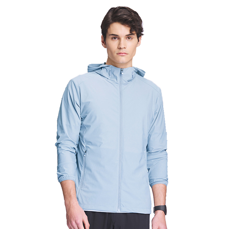 三极 Tri-polar TP1856 情侣男款防晒衣 浅蓝灰M