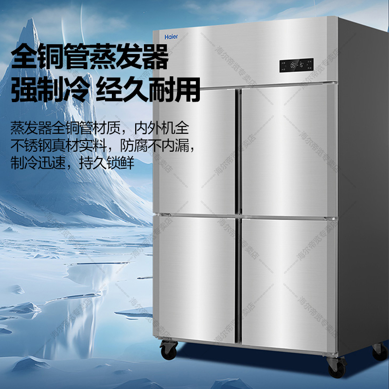 海尔（Haier）SL-1050D4S 商用厨房冰箱四门全冷冻1050升直冷电脑控温二级能效单位：台 不锈钢色