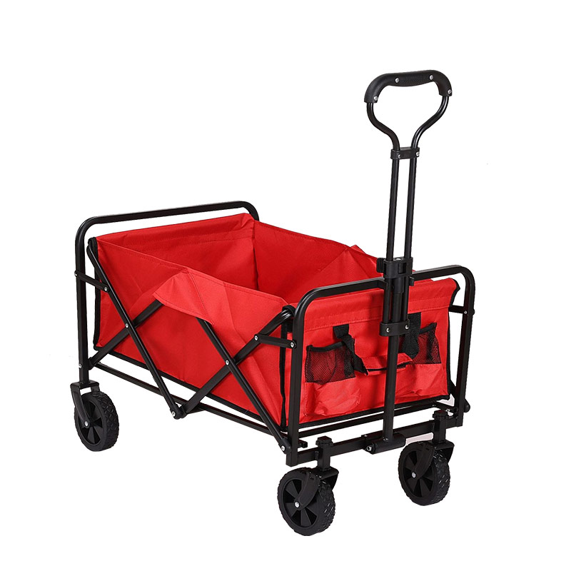 三极 Tri-polar TP5508 户外露营手推车拉杆车 5寸小号+原木色桌板 （单位：辆） 70*49*91cm红色