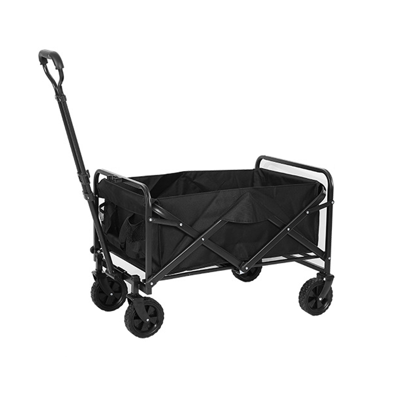 三极 Tri-polar TP5508 户外露营手推车拉杆车 5寸小号+原木色桌板 （单位：辆） 70*49*91cm黑色