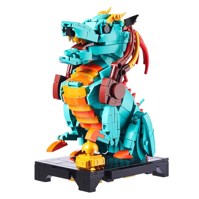 敦煌文创 敦煌瑞兽-守宝神龙积木    （单位：个）  