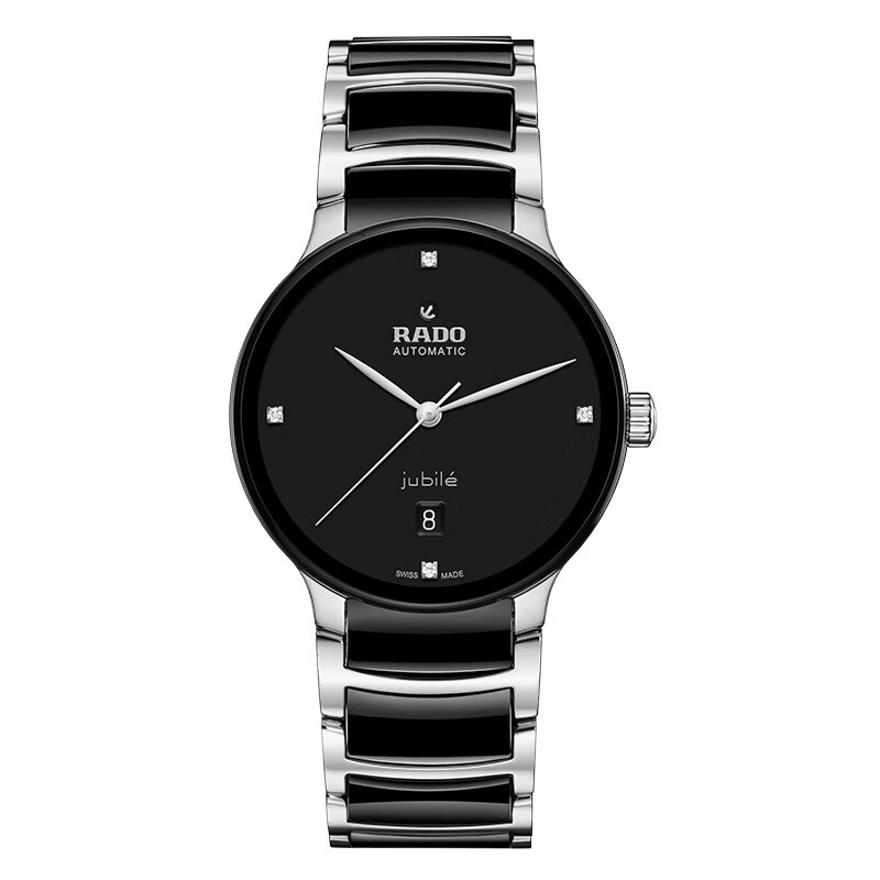 雷达（RADO） 晶萃系列中性镶钻机械腕男表 R30018712（单位1块） 黑色