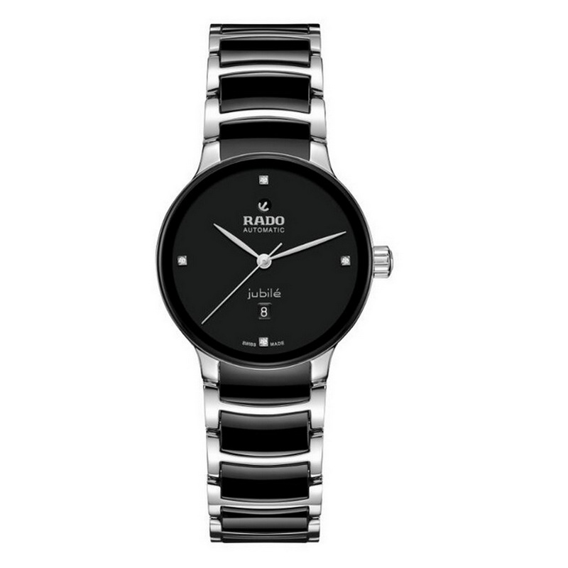 雷达（RADO） 晶萃系列陶瓷镶钻机械女士手表 R30020712（单位1块） 黑色