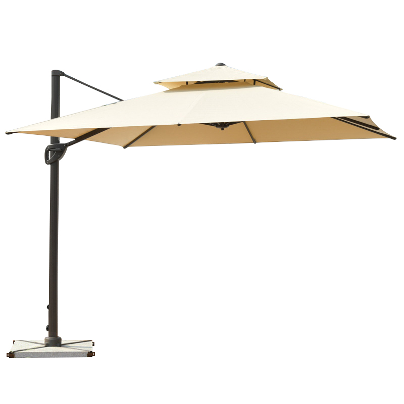 三极 Tri-polar TP7022 户外遮阳伞庭院花园伞 （单位：把） 卡其色方形2.5米伞配70kg大理石底座