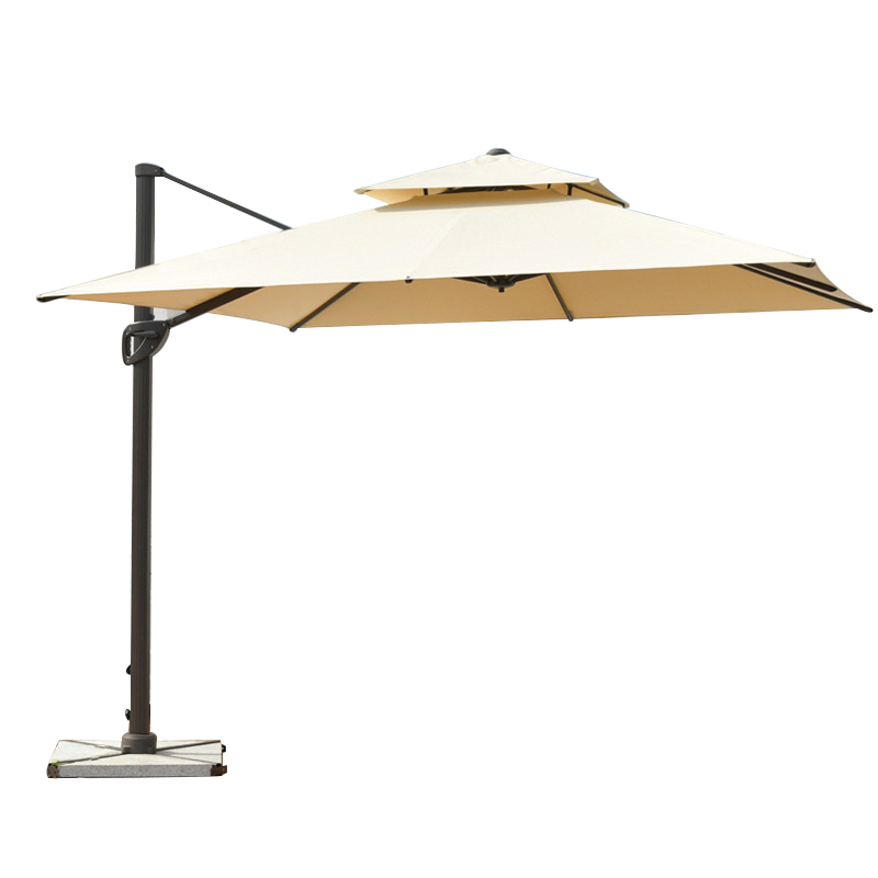 三极 Tri-polar TP7022 户外遮阳伞庭院花园伞 （单位：把） 卡其色方形3米伞配70kg大理石底座