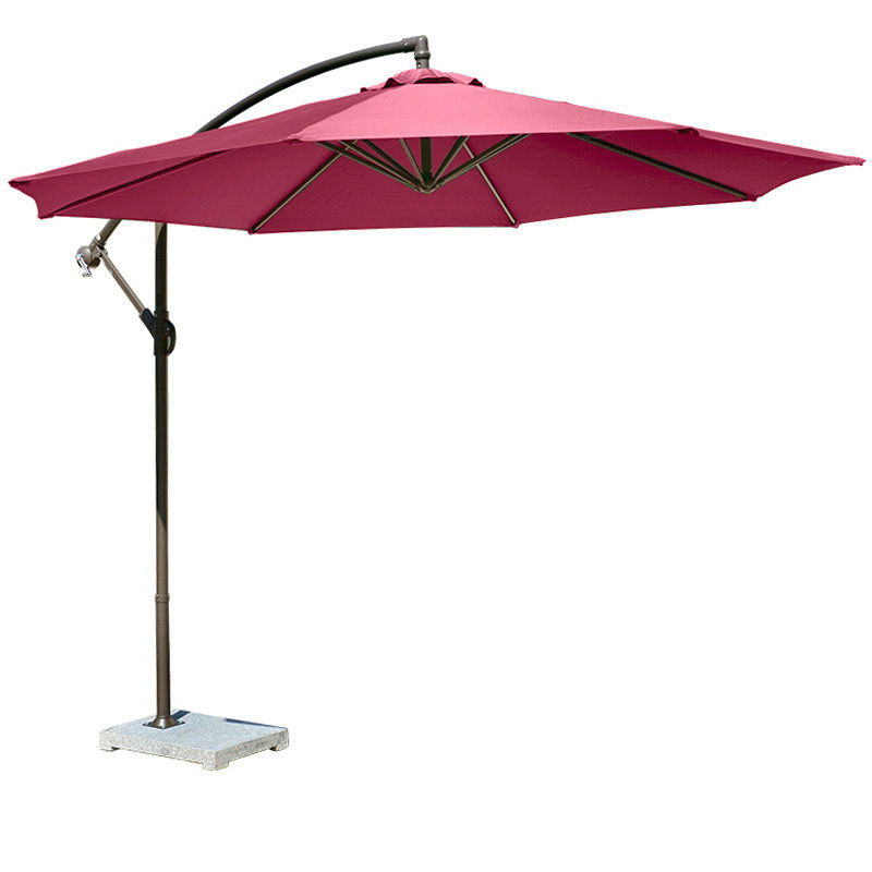 三极 Tri-polar TP7056 户外遮阳伞庭院伞 （单位：把） 酒红色单顶铁质 直径3M 大理石底座