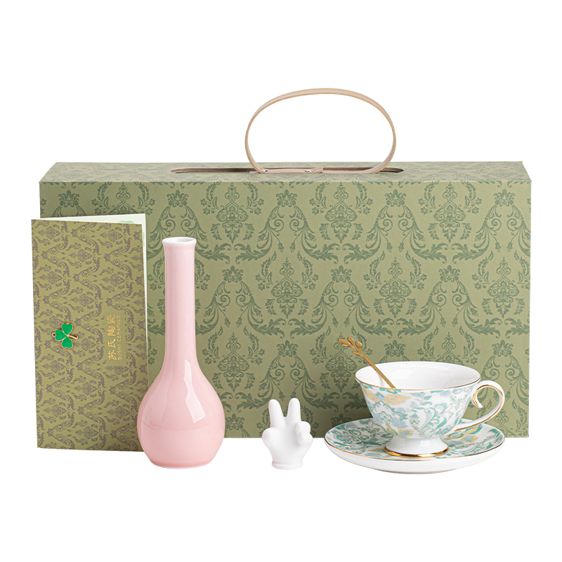 苏氏陶瓷（SUSHI CERAMICS）J1091陶瓷咖啡杯碟套装高档礼物（单位：套）  