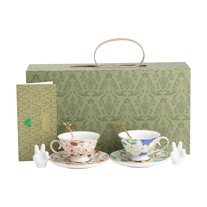 苏氏陶瓷（SUSHI CERAMICS）J1088咖啡杯碟套装结婚礼物情侣对杯（单位：套）  