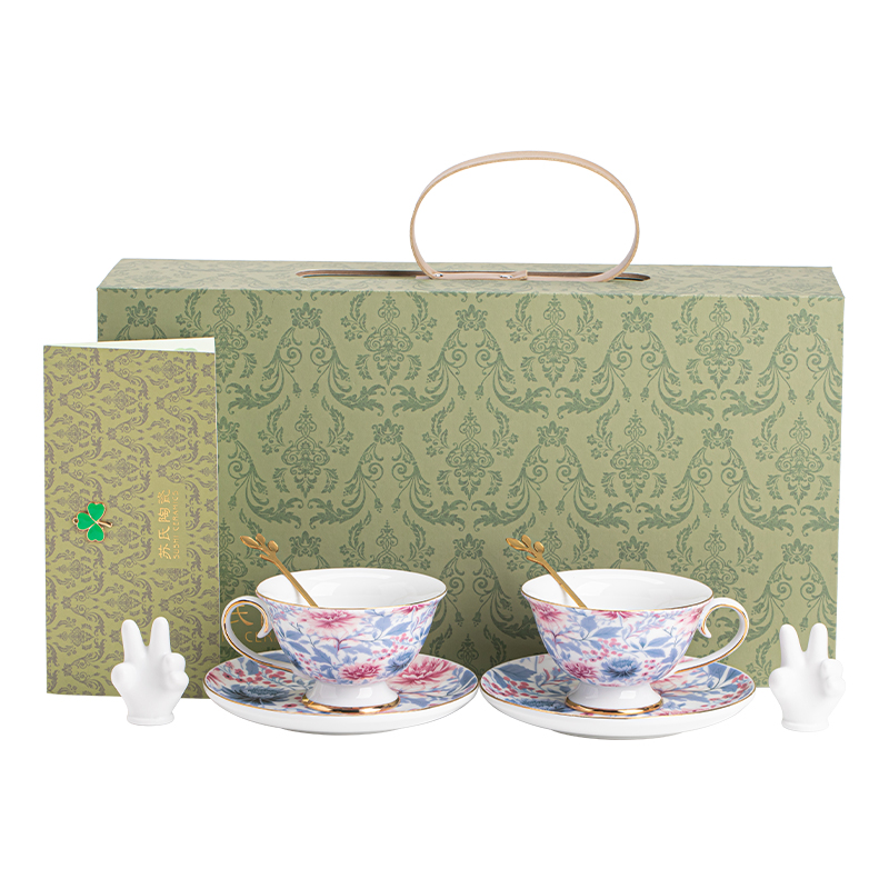 苏氏陶瓷（SUSHI CERAMICS）J1089咖啡杯碟套装樱粉岚结婚礼物乔伴手礼（单位：套） 混色