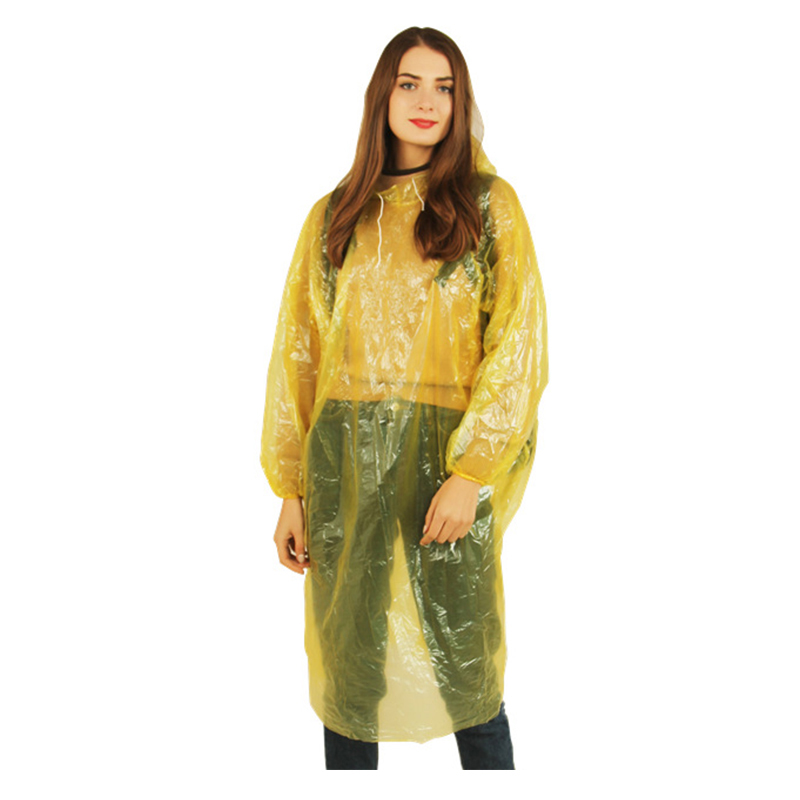 三极 Tri-polar TP1667 一次性雨衣加厚PE长衫（单位：包） 混色 颜色随机 1件装