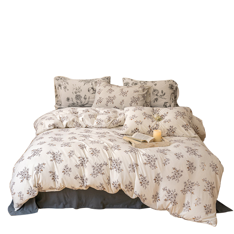 三极 Tri-polar TP2601 针织棉印花天竺棉床品套件 （单位：套） 1.5m床笠款四件套 小苍兰