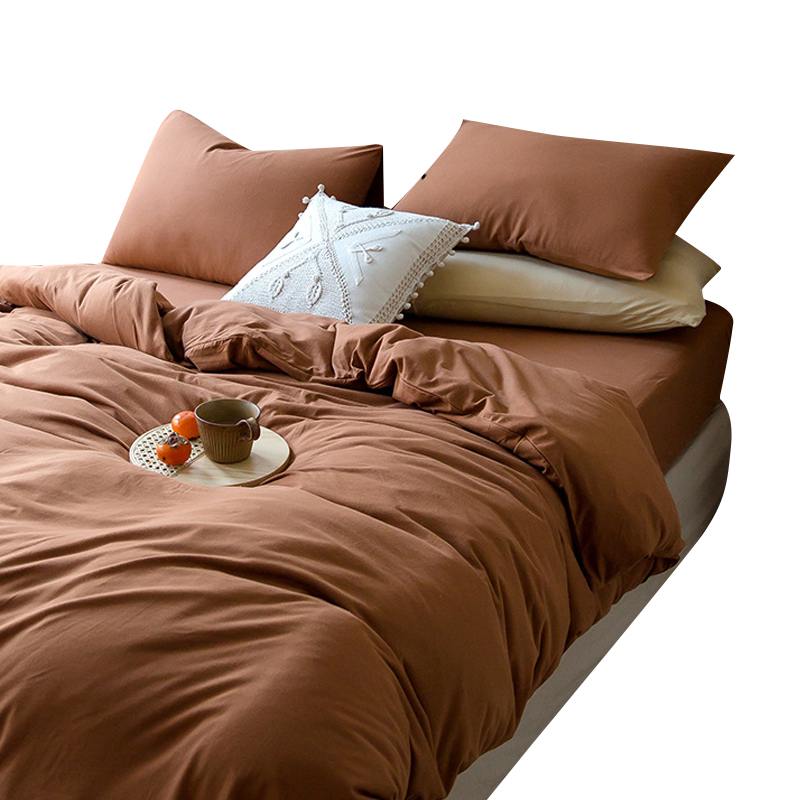 三极 Tri-polar TP2754 天竺棉全棉针织床品套件  （单位：套）双拼 奶糖床单款四件套 适用1.5/1.8米床