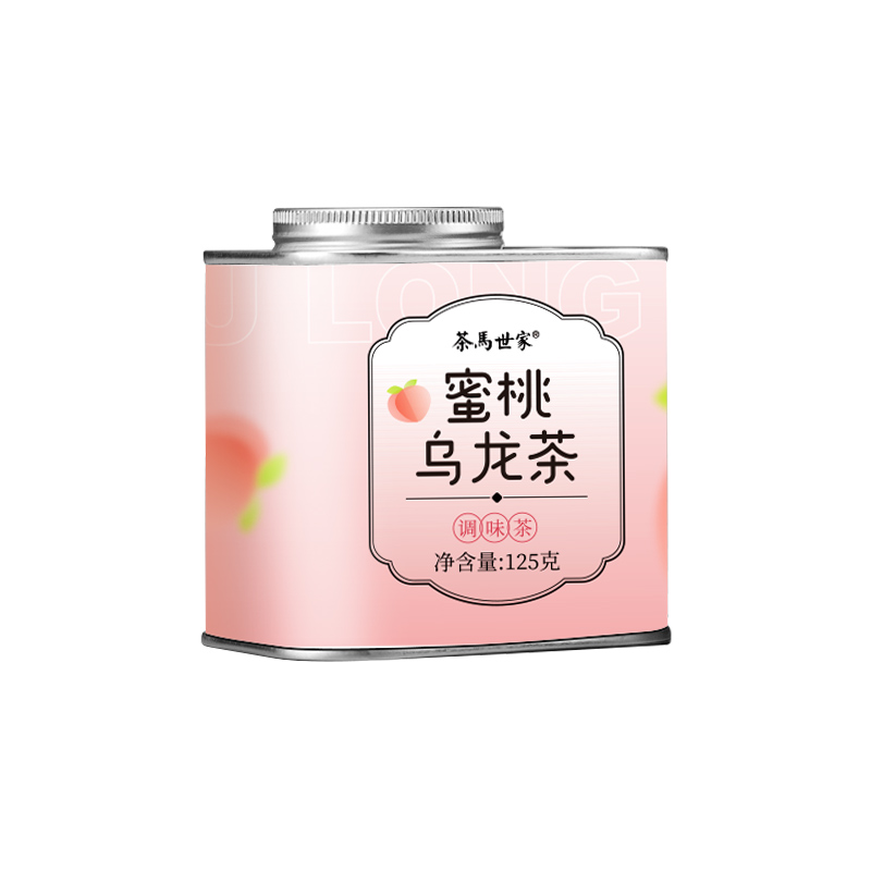 茶马世家 蜜桃乌龙花果茶铁罐 XY002MT 125g 茱萸粉（单位：罐）