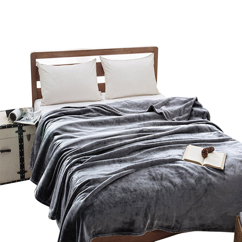 三极 Tri-polar TP3012 法兰绒毛毯加厚绒毯盖毯（单位：床） 碳灰 150*200cm/2.5斤 碳灰