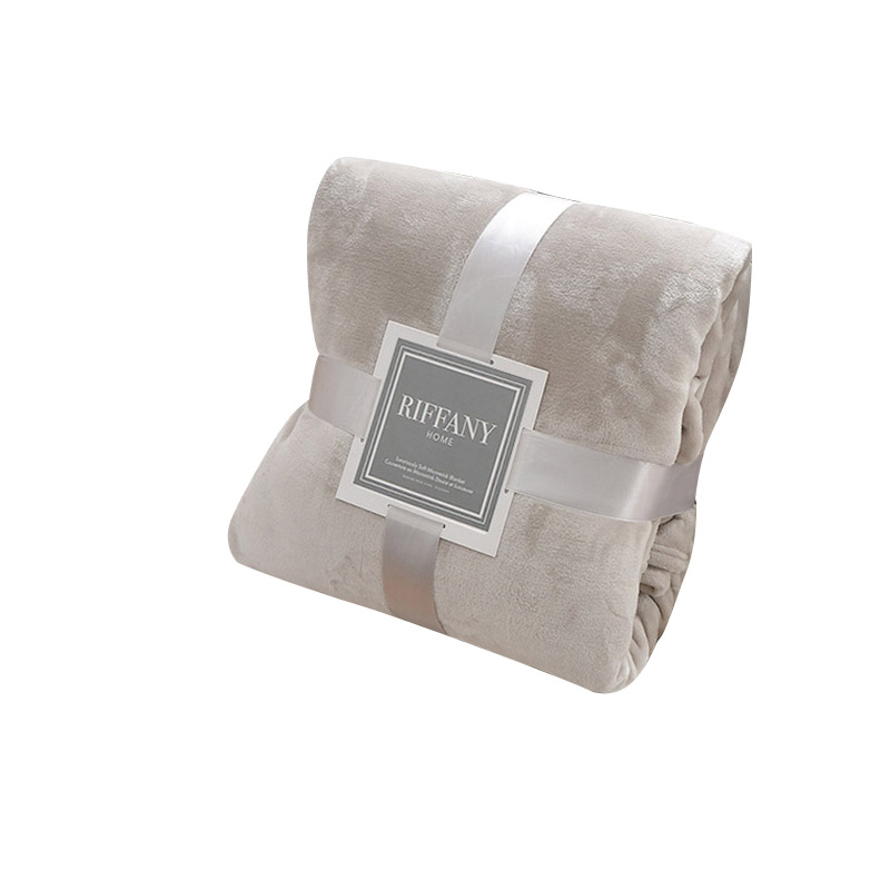 三极 Tri-polar TP3012 法兰绒毛毯加厚绒毯盖毯（单位：床） 碳灰 150*200cm/2.5斤 灰白