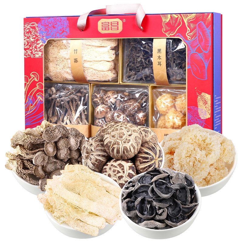 富昌 菌品天下礼盒686g（单位：盒） 红色