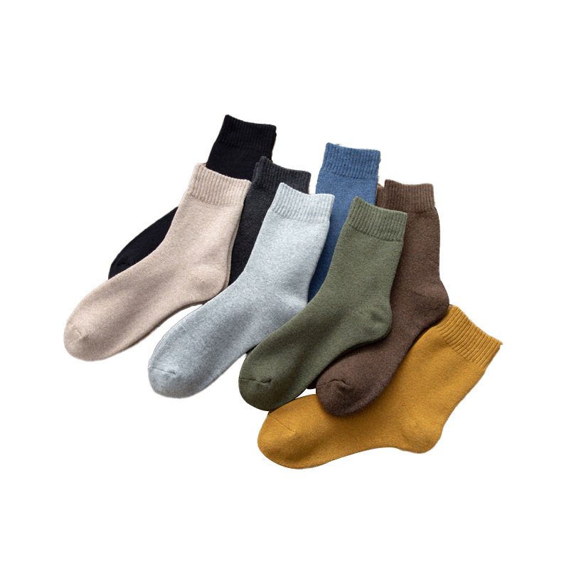 三极 Tri-polar TP6091 男士中筒秋冬棉袜 3双装 40-44码 （单位：包） 混色