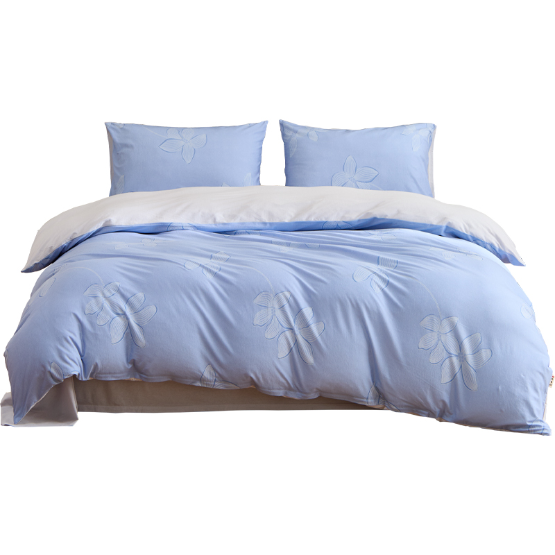 恒源祥云柔针织全棉四件套-染紫（蓝）单位：套   1.5-1.8米床（被套：200*230cm）