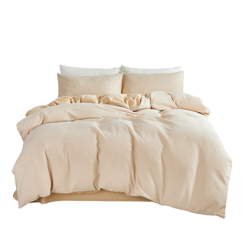 恒源祥HYX332TJ全棉华夫格四件套-藕合单位：套   1.5-1.8米床（被套：200*230cm）