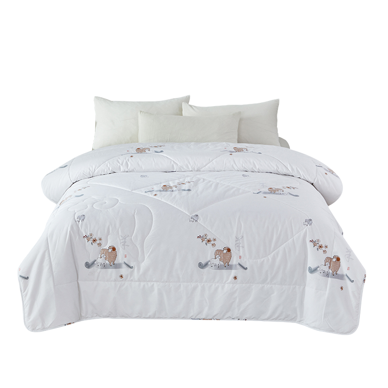 恒源祥HYX614BZ书卷羊羊毛被单位：条 白色 200*230cm