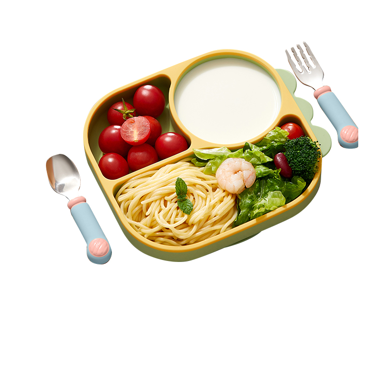 十月结晶硅胶餐盘SH2811白玉绿 （单位：套） 无色