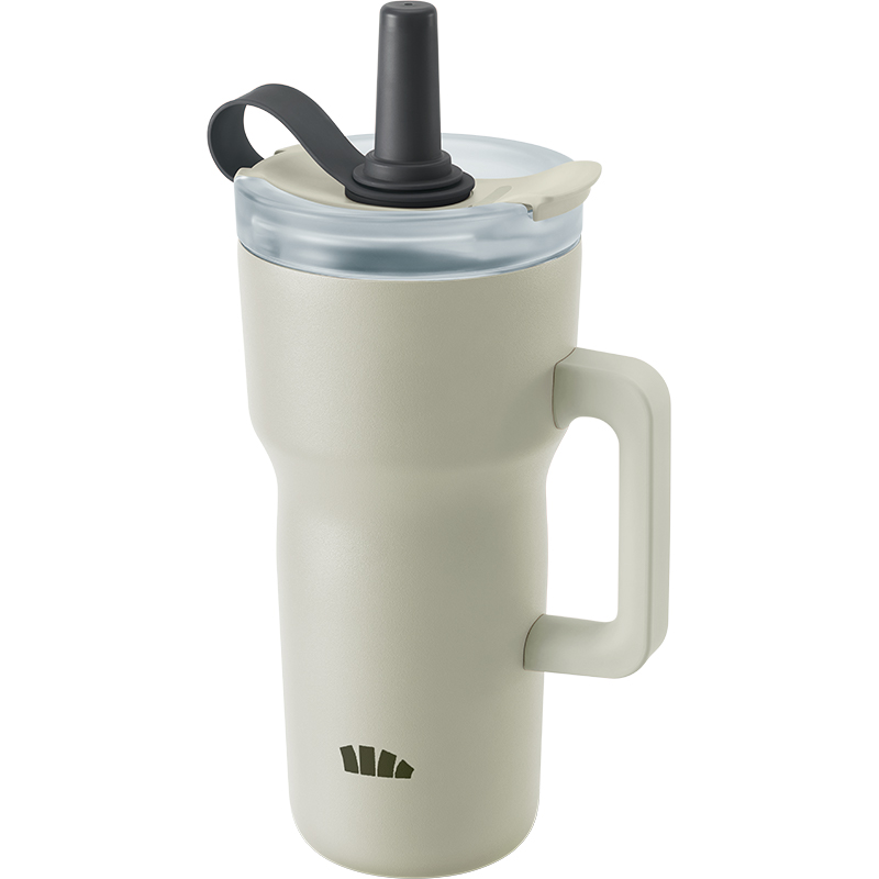 蕉下（beneunder）轻便大容量吸管保温杯LC80224（单位：个） 薄灰绿