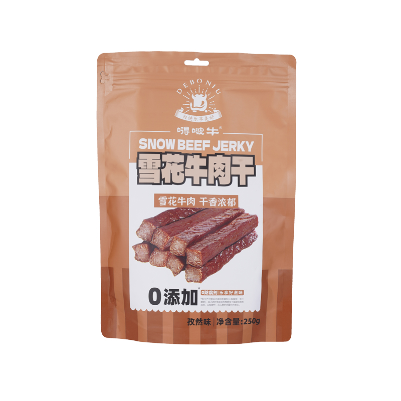 嘚啵牛雪花牛肉干孜然味250g/袋 拿铁色