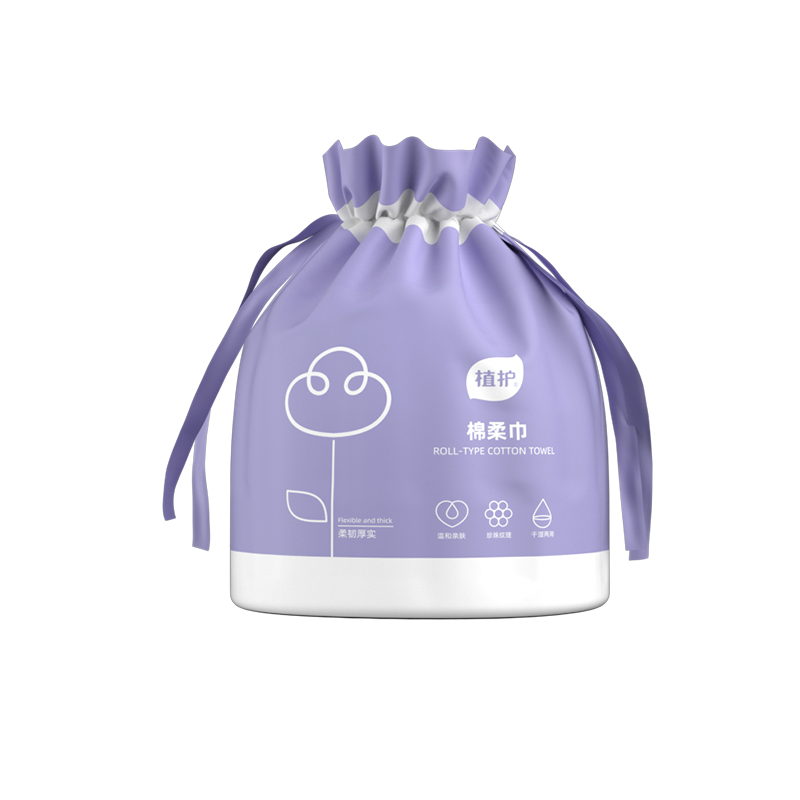 植护卷筒式加厚紫色绵柔巾200*200*40段/卷15222020002（单位：卷） 无色