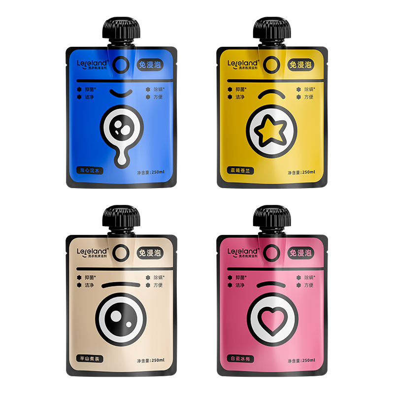 乐乐桉洗衣机槽清洁剂除垢除菌全自动滚筒免浸泡 味道随机 250ml*10袋 单位：袋 混色