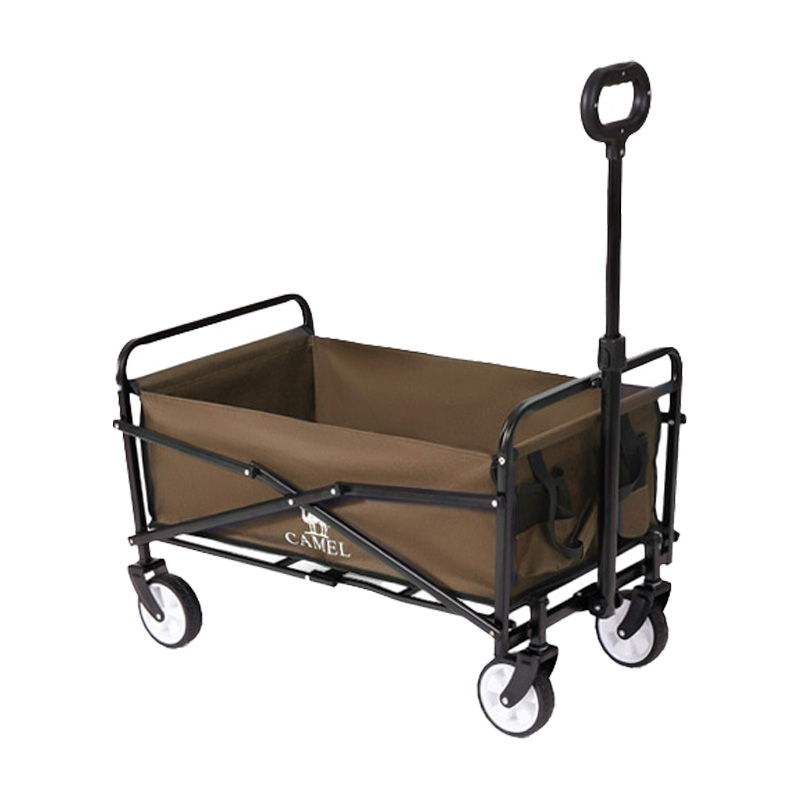 骆驼（CAMEL）户外露营购物拉杆折叠营地小推车173CJ33132C棕褐色（个） 棕褐色