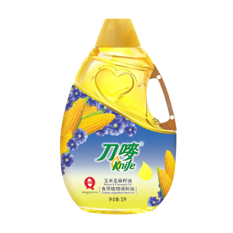 刀唛（Knife）玉米亚麻籽油5L  （单位：瓶） 浅蓝色