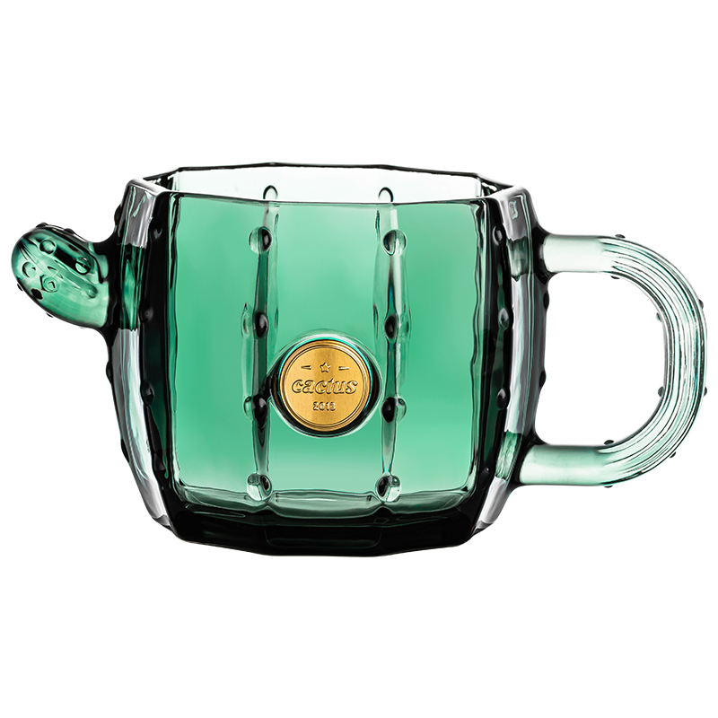 乐唯诗 墨绿仙人掌奶杯 XRZNB/L1 275ml 绿色（单位：只）