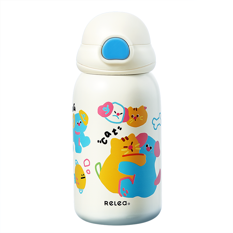 物生物(RELEA)棉花糖保温杯560ml-(单杯不含杯套含背带) JV012452 单位：个 一起贴贴