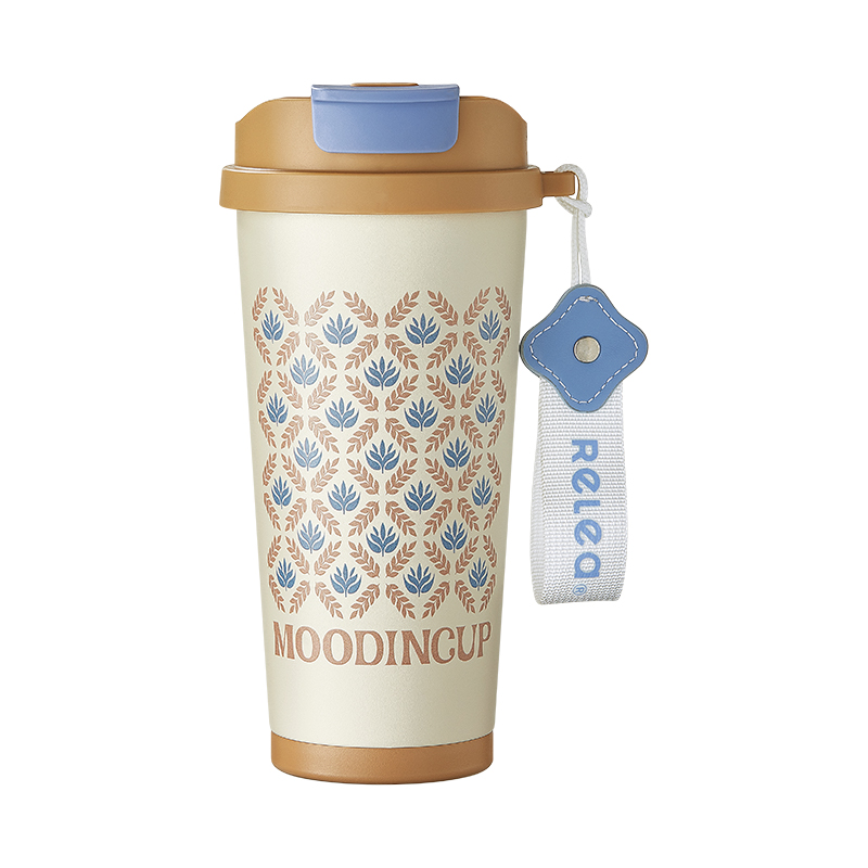 物生物(RELEA)风吟双饮陶瓷咖啡杯560ML(数显款) JV012451 单位：个 中古花园