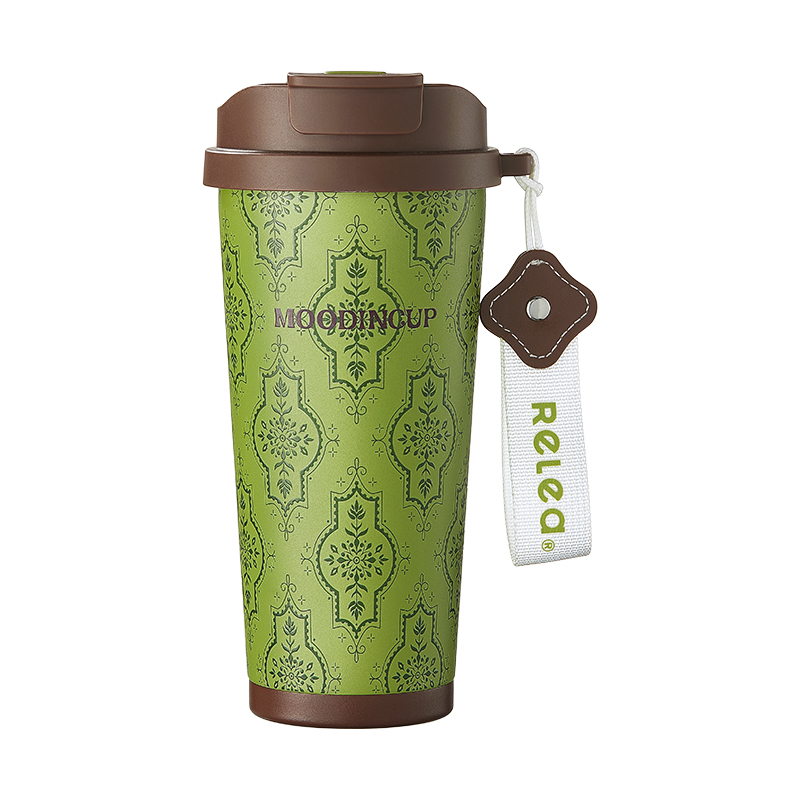 物生物(RELEA)风吟双饮陶瓷咖啡杯560ML(数显款) JV012451 单位：个 绿意暗香