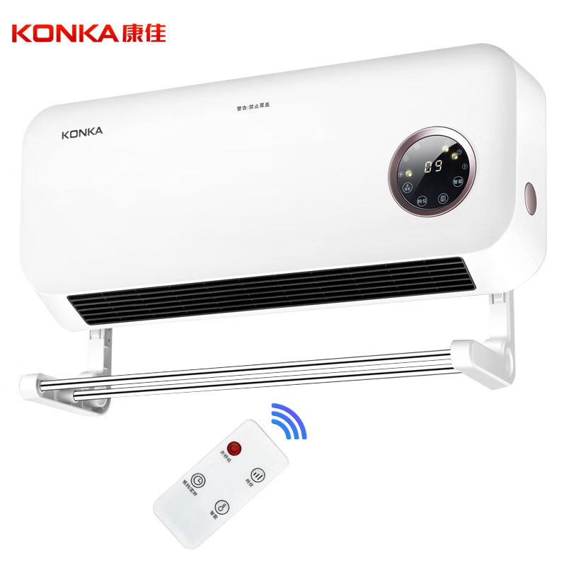 康佳（KONKA）家用石墨烯壁挂暖风机语音款（单位：台）KDNP-2201W-P 本白色