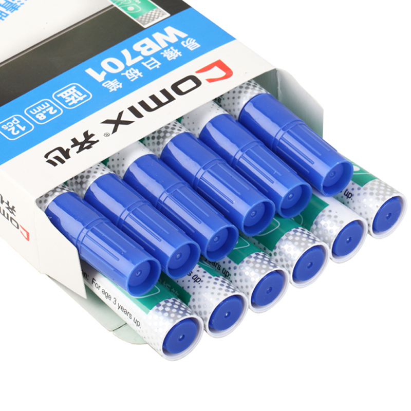 齐心COMIX易擦白板笔 2.0mmWB701 蓝色