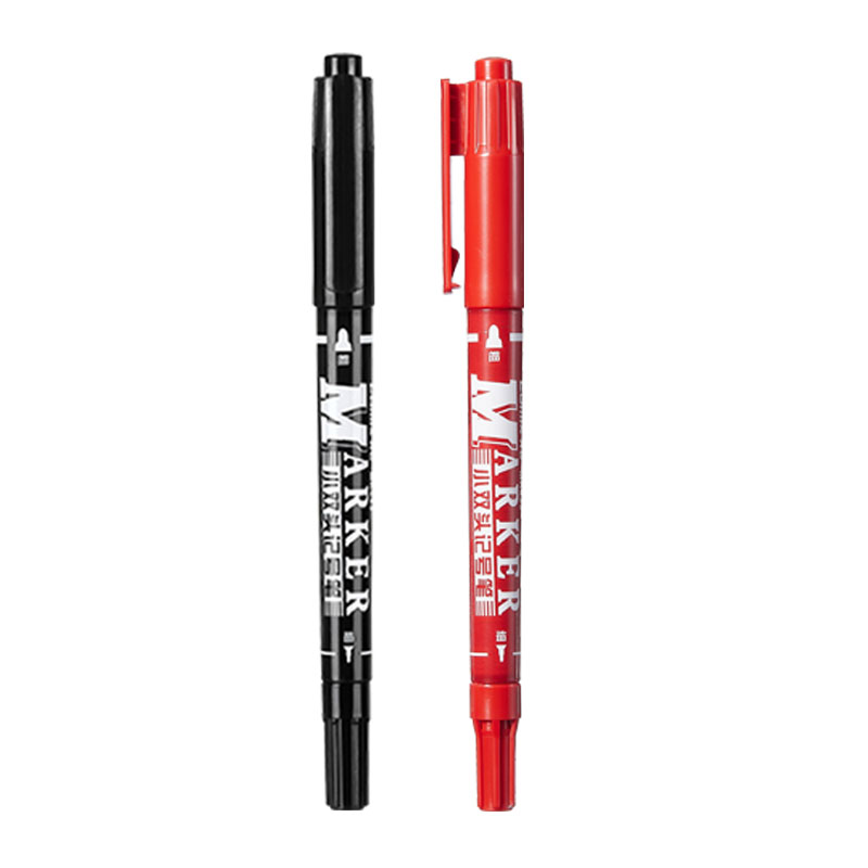 齐心COMIX 小双头美术勾线记号笔 0.5-1.5mmMK833 黑色