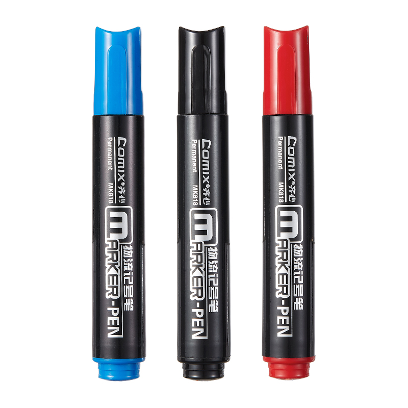 齐心COMIX物料专用记号笔 2.0mm MK818 红色