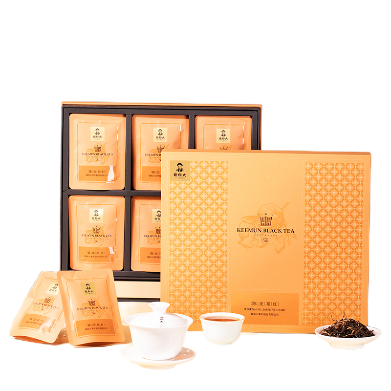 谢裕大陈皮祁门红茶168g（单位：盒） 黄色