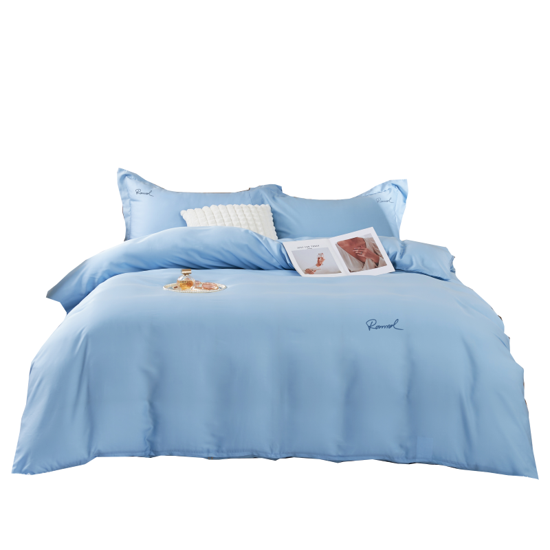 罗曼罗兰（ROMROL）天丝四件套洛华200*230cm（单位：套） 蓝色