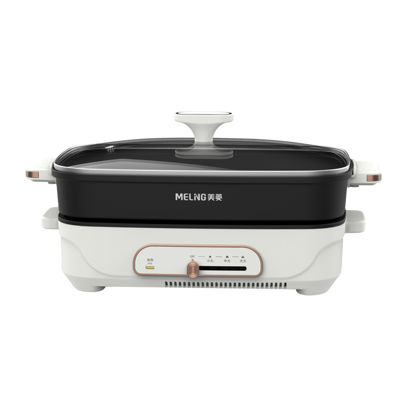 美菱(Meiling)家用5.5L大容量多功能分体式料理锅电煮锅电火锅MT-HZ60H5（单位/台） 白色