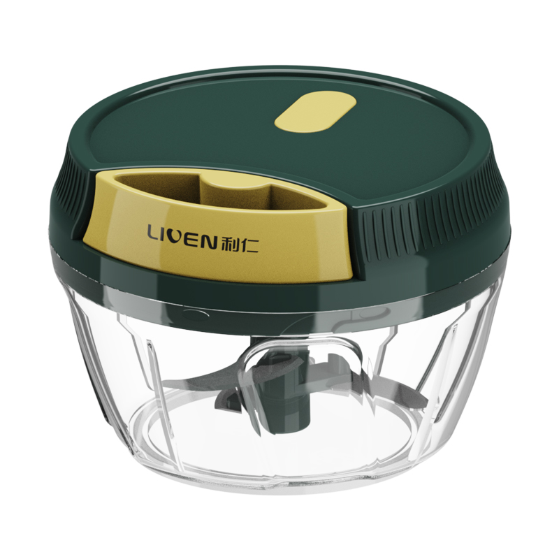 利仁（Liven）多功能切菜器 手拉式拉蒜器 蒜泥辣椒沫绞肉机料理机辅食机 LPLS-1255（台） 军绿色
