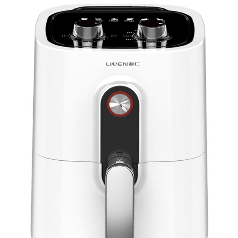 利仁空气炸锅家用新款智能可视电炸锅全自动炸烤箱KZ-J2502（台） 本白色