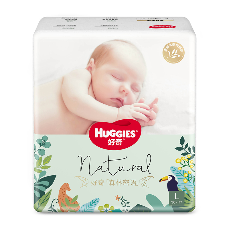 好奇（Huggies）森林密语纸尿裤L36片（单位：包） 淡绿色