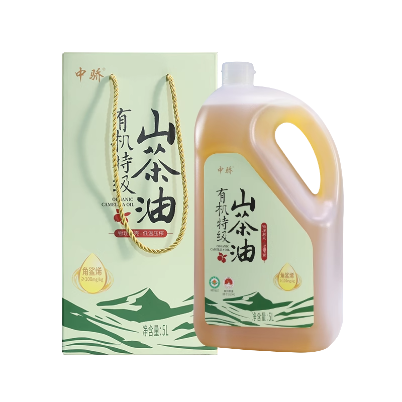 中骄特级有机山茶油 5L单位:桶 金色